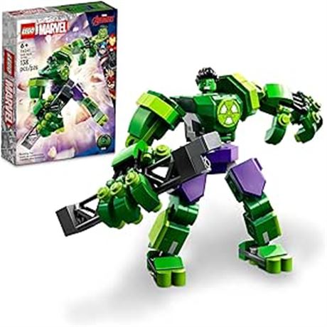 LEGO Marvel Hulk Mech Armor, Posable Marvel Building Toy, Avengers Action Figure