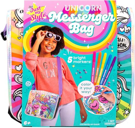 Just My Style Color Your Own Unicorn Messenger Bag