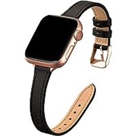 Slim Leather Bands Compatible with Fitbit Versa 2