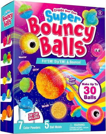Dr. Daz - DIY Bouncing Balls Set of 20 Multicolored Balls for Children