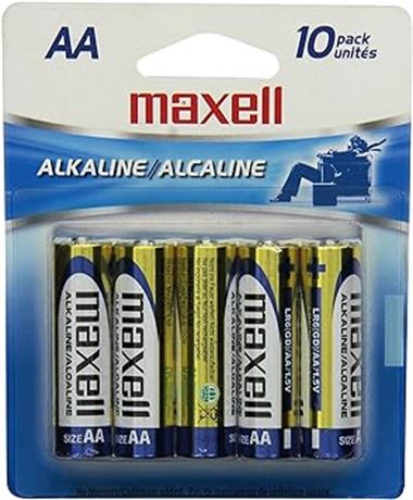 Maxell Alkaline Batteries (AA; 10 pk; Carded) 1 Count