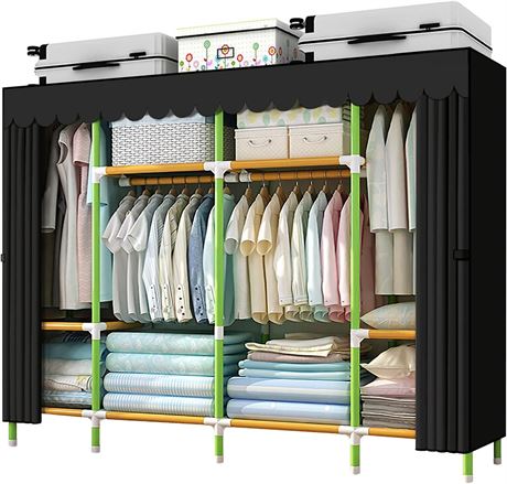 YOUUD Portable Closet 79 Inches Portable Wardrobe Closet for Hanging Clothes