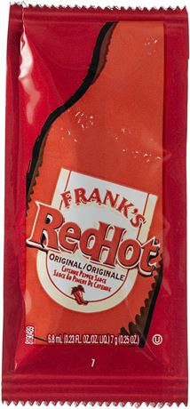 Frank's RedHot, Hot Sauce, Original, 200 Single Serve Packets