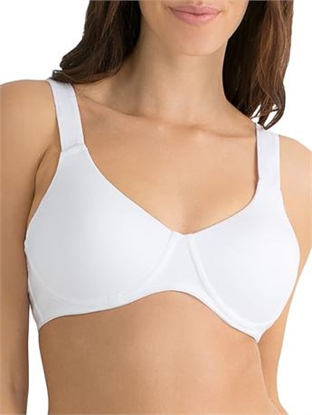 40D White Fruit of the Loom womens Anti-gravity Wire-free Bra