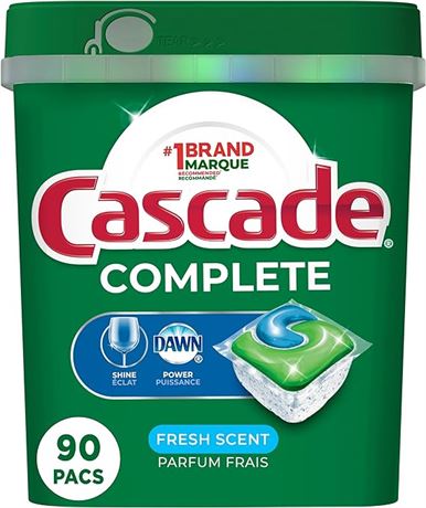 90 Count, Cascade Dishwasher Detergent Pods
