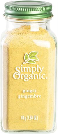 Simply Organic Ground Ginger Root, Certified Organic - 46g Glass Bottle - Zingib
