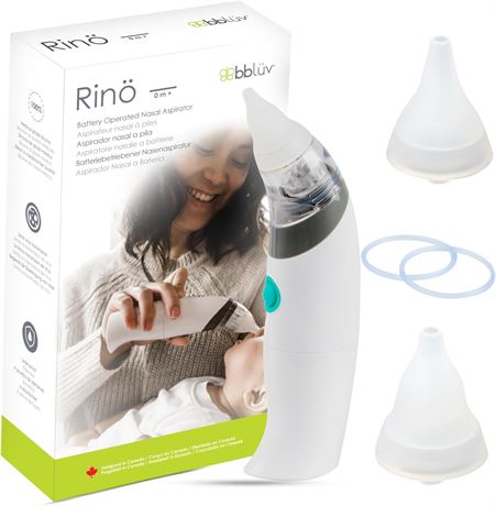 bblüv– Rinö - Baby Nasal Aspirator - Nasal Aspirator For Babies, Safe, Fast