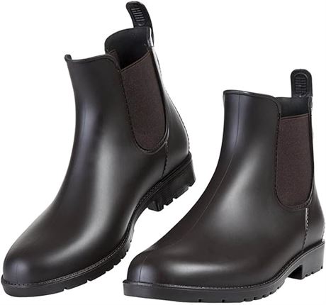 9 US, Womens Lightweight Chelsea Boots Elastic Garden Shoes Rain Boots