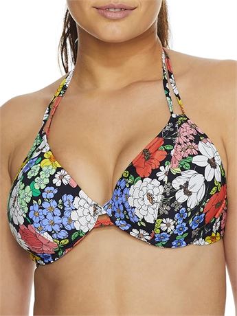 34DD Freya Womens Floral Haze Uw Halter Bikini Top