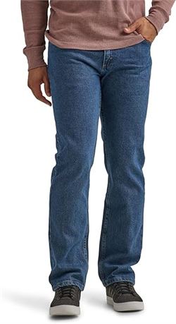 29x32 Blue Wrangler Mens Classic 5-Pocket Regular Fit Flex Jean