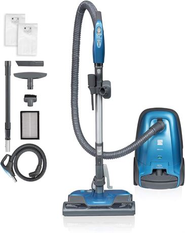 Kenmore Pet Friendly Lightweight Bagged Canister Vacuum Cleaner, Blue