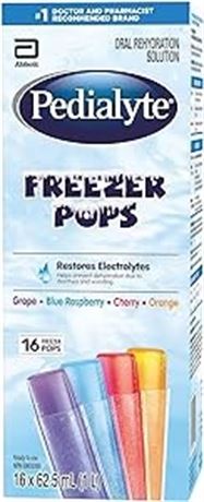 16 x 62.5 mL Pedialyte®, Electrolyte Popsicles For Adults & Kids, Variety Pack