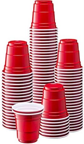 Comfy Package [100 Count] 2 oz. Mini Shot Glasses - Red Disposable Jello Shot