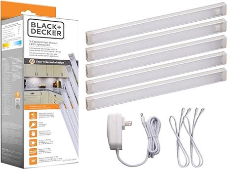 Dimmable Under Cabinet Lighting with Motion Sensor, 24.6W, 1800 Lumens, White
