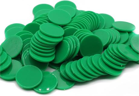 HAKITAROOM Set of 100 1 Inch Opaque Plastic Learning Counters Mini Poker Chips