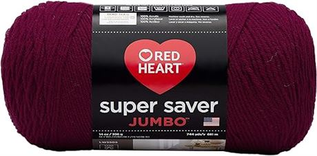 Red Heart E302C.0376 Super Saver Jumbo Yarn Burgundy