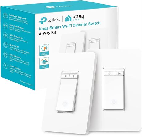 Kasa Smart 3-Way Dimmer Light Switch Kit by TP-Link - Neutral Wire Required