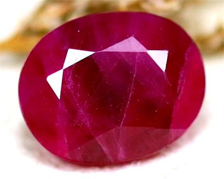 10.84 ct Natural Burmese Red Ruby Gemstone  (Appraisal - $11,924)