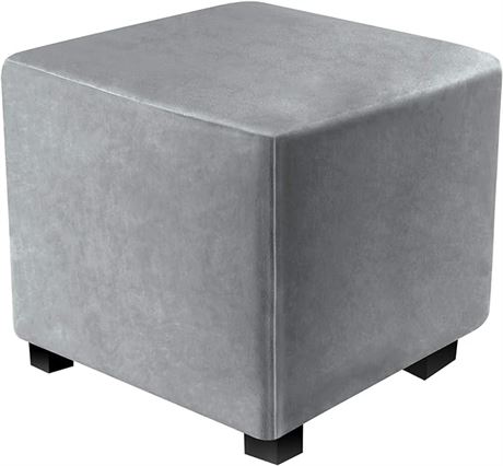 SMALL - DUJUIKE Ottoman Covers Slipcover Square Ottoman Covers Protector