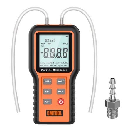 CMTOOL Digital Manometer LP Gas Pressure Tester Water Column Manometer