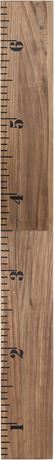 Kate and Laurel Growth Chart Wood Wall Ruler, 6.5', Rustic Brown