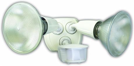 Designers Edge L-995WH Outdoor Two-Light Downward Floodlight 180-Degree Motion