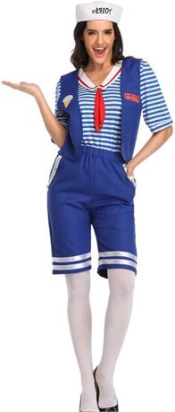 LRG -Robin Scoops Ahoy Sailor Student Costume for Womens Girls Adult Cosplay Set