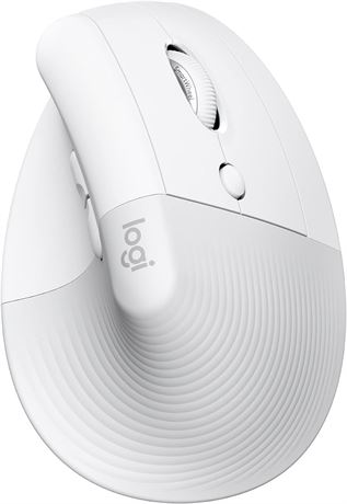 Logitech Lift Vertical Ergonomic Mouse, Wireless, Bluetooth, Quiet clicks