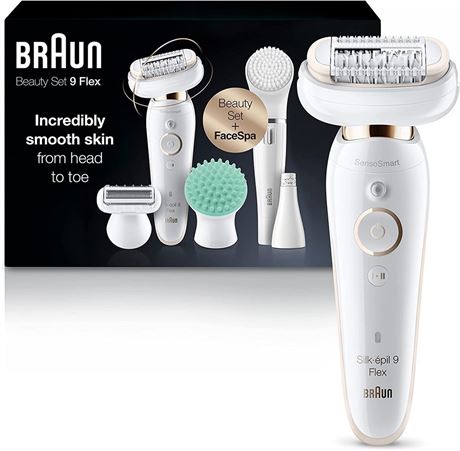Braun Silk-epil 9 Flex 9-300 Beauty Set - Epilator for Women FACESPA NOT WORKING