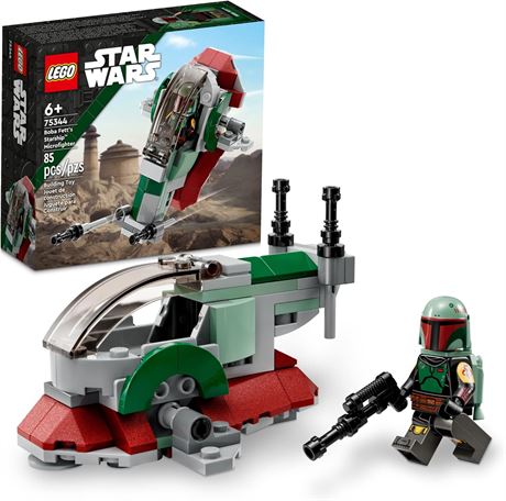 LEGO Star Wars Boba Fett's Starship Microfighter 75344, Building Toy Vehicle