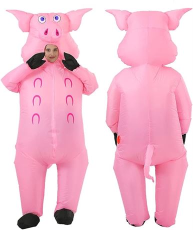 JASHKE Pig Costume Inflatable Costume Blow up Pig Costume Inflatable Costume