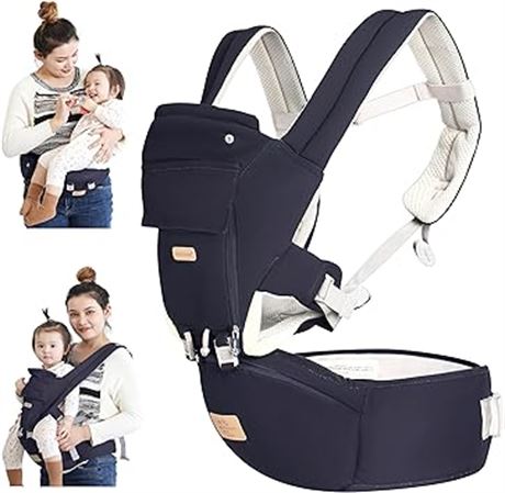 FRUITEAM 6-in-1 Baby Carrier, Baby Hip Carrier, One Size Fits All - Adapt