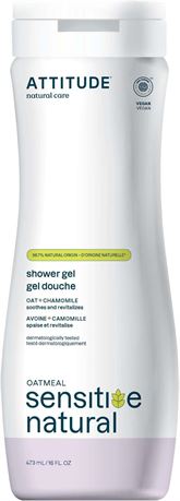 ATTITUDE Body Wash for Sensitive Skin with Oat and Chamomile, EWG Verified