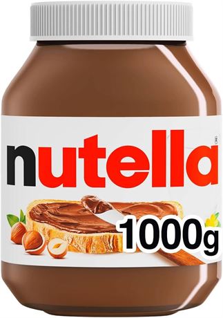 NUTELLA® Hazelnut Spread with Cocoa fora Holiday Breakfast, Bulk 1 Kilogram Jar