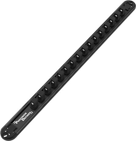 Precision Defined Aluminum Tool Socket Holder | Black, Single 1/4-Inch x 16 Clip