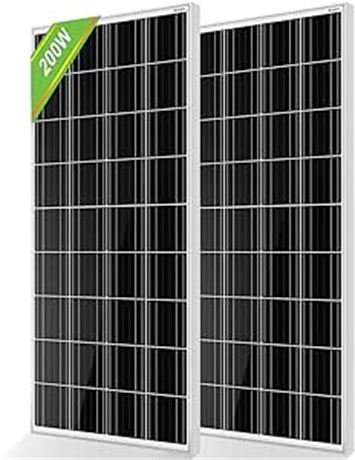 ECO-WORTHY 2Pack 12V 100w solar panel, 200 Watt Solar Panel