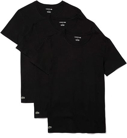 XXL - Lacoste Men's 3-Pack 100% Cotton Crew Neck T-Shirts