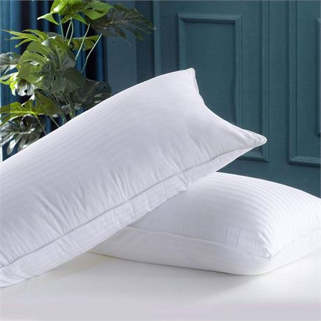 2 Pack Standard Size Yalamila Bed Pillows for Sleeping, Hypoallergenic Down