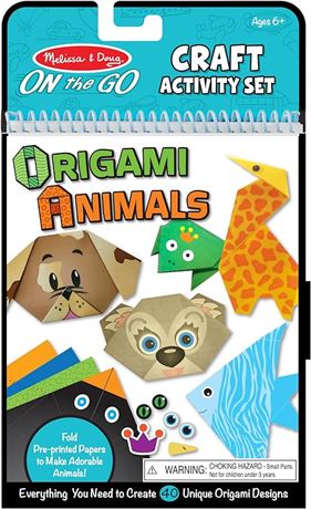 Melissa & Doug On the Go Origami Animals Craft Activity Set -