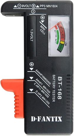 D-FantiX Battery Tester, Universal Battery Checker for AA AAA C D 9V 1.5V Button