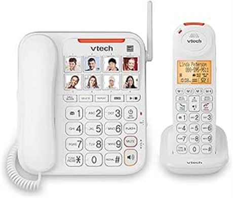 Vtech SN5147 Amplified Corded/Cordless Senior Phone System with 90dB Extra-Loud