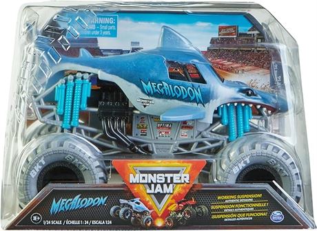Monster Jam, Official Megalodon Monster Truck, Collector Die-Cast Vehicle