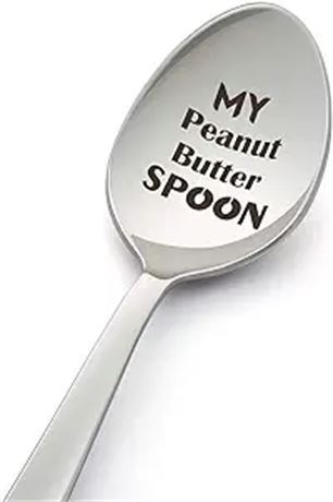 LYF Collection My Peanut Butter Spoon-Engraved Spoon Stainless Steel Silverware