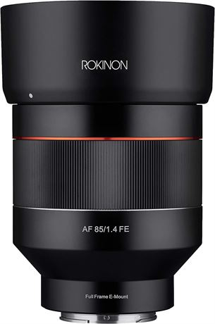 Rokinon 85mm F1.4 Auto Focus Full Frame Weather Sealed Lens for Sony E (IO85AF-E