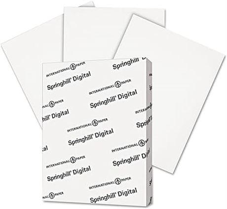 Springhill Cardstock Paper, White Paper, 90lb, 163gsm, 8.5 x 11, 92 Bright