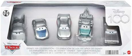 Disney 100 Celebration Disney Pixar Cars Toy Cars Diecast Vehicles 5-Pack