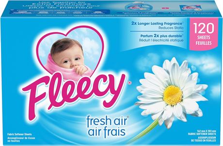 Fleecy Fabric Softener Dryer Sheets - For Irresistibly Soft & Static-Free Cloth