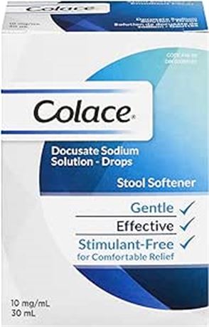 30ml Colace Docusate Sodium Stool Softener Solution - Drops | Treats Occasional
