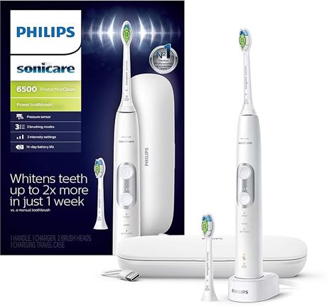 Philips Sonicare ProtectiveClean 6500 Rechargeable Electric Toothbrush,