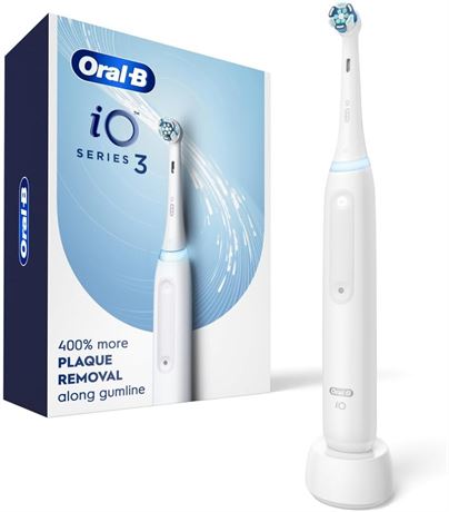 Oral B iO Series 3 Electric Toothbrush with (1) Brush Head, Rechargeable, White